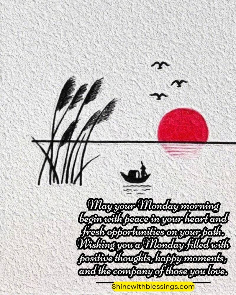 Monday Morning Blessings with morning scene