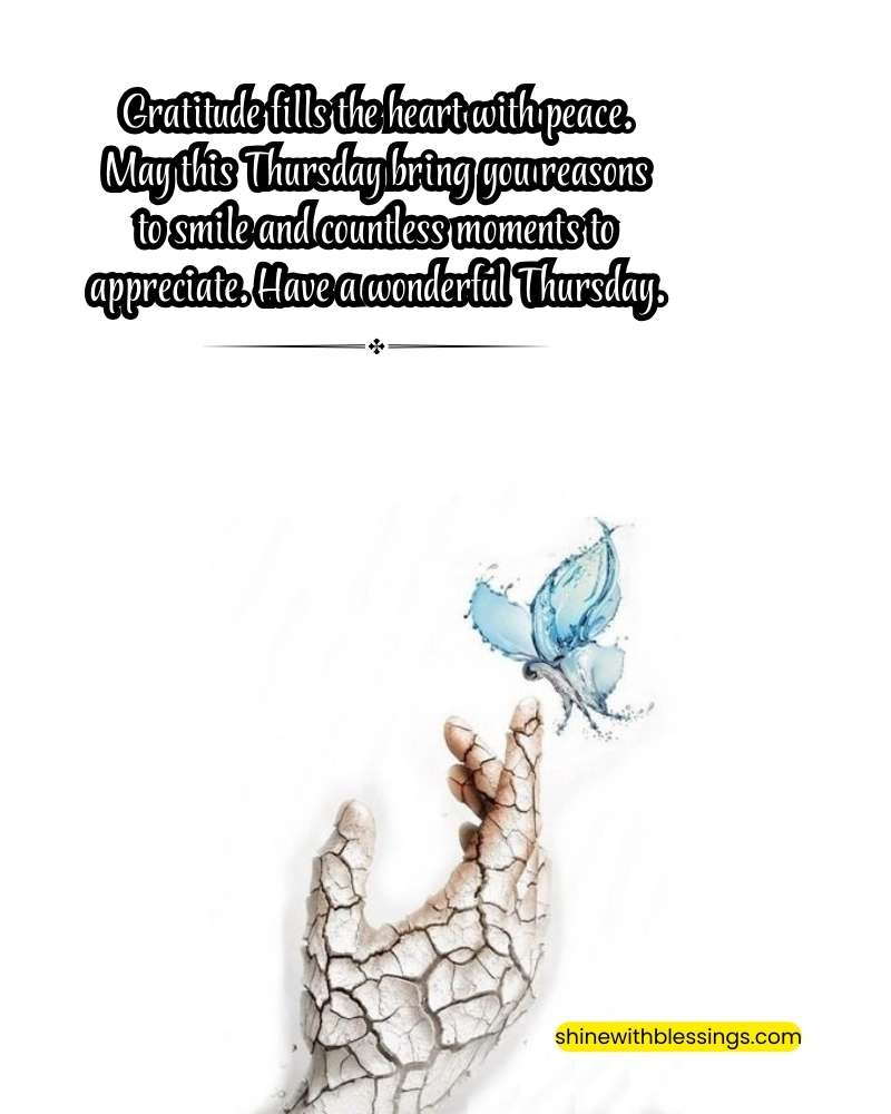 Gratitude filled and Thankful Thursday Blessings with Thankful Hand
