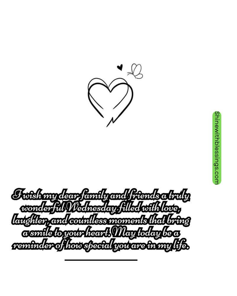 Heartfelt Wednesday Greetings for Family and Friends with lovely background