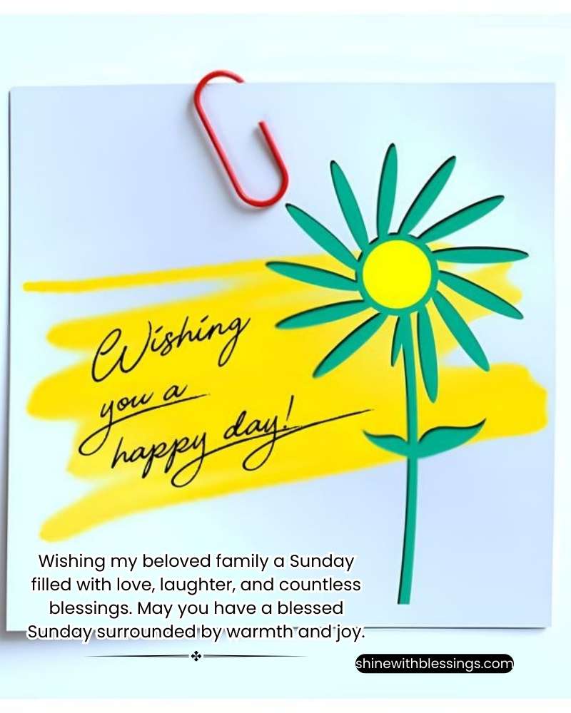 Happy Sunday Wishes and Blessings for Family