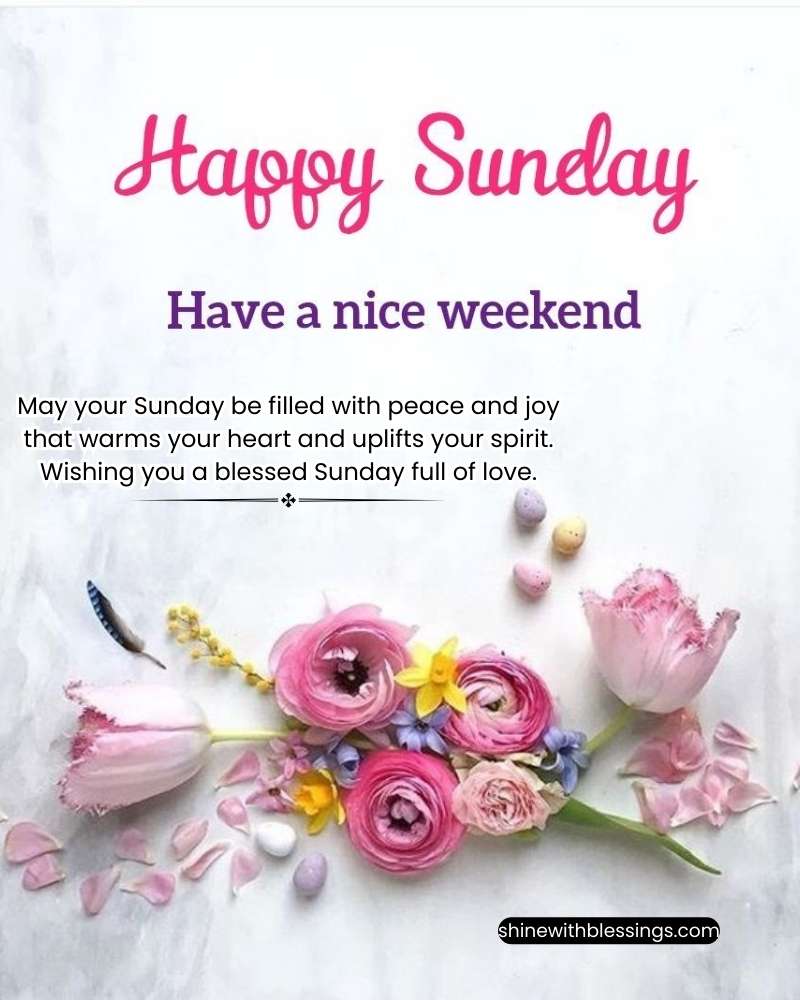 Sunday Blessings Images with flowers