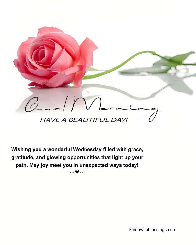 Wonderful Wednesday Blessings with flowers