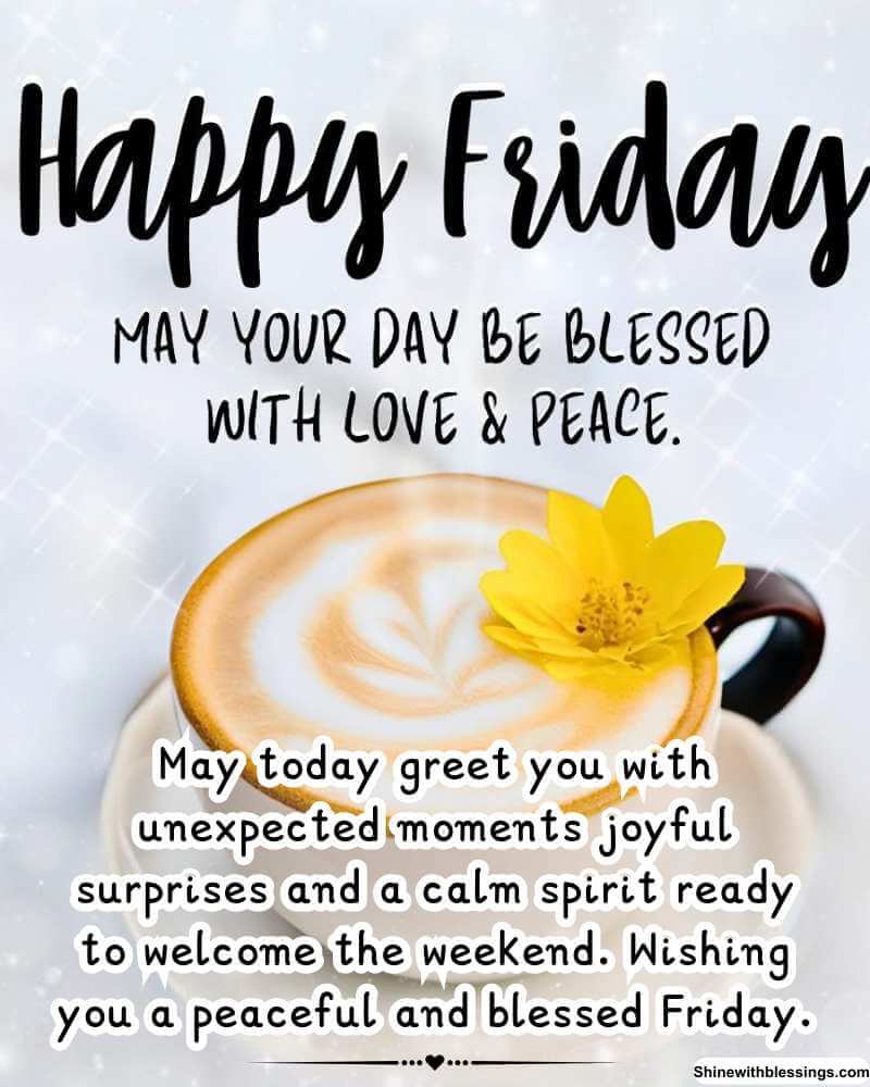 Cute Friday Blessings Images with flowers