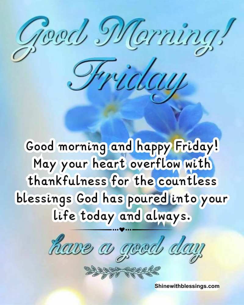 Thankful Good Morning Friday Blessings for