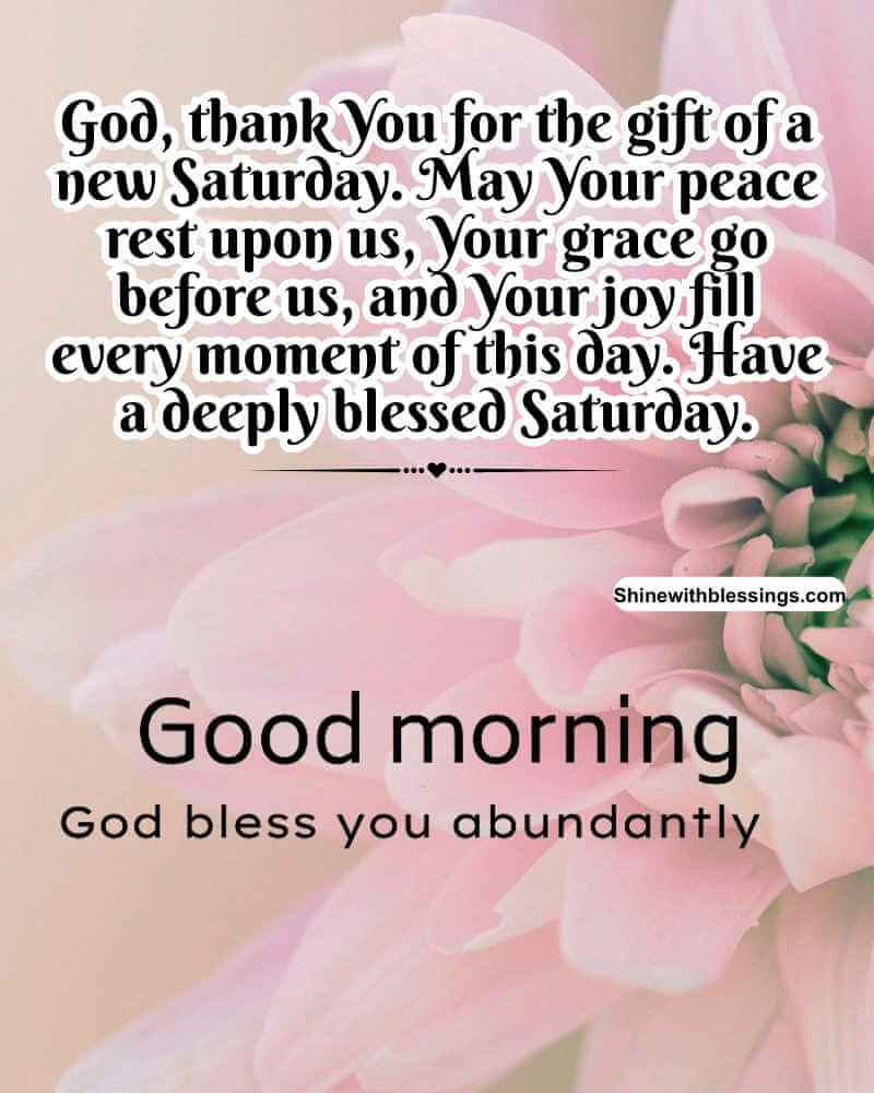 Powerful Good Morning Saturday Prayers and Blessings