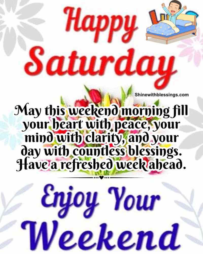 Good Morning Happy Saturday Images and Blessings