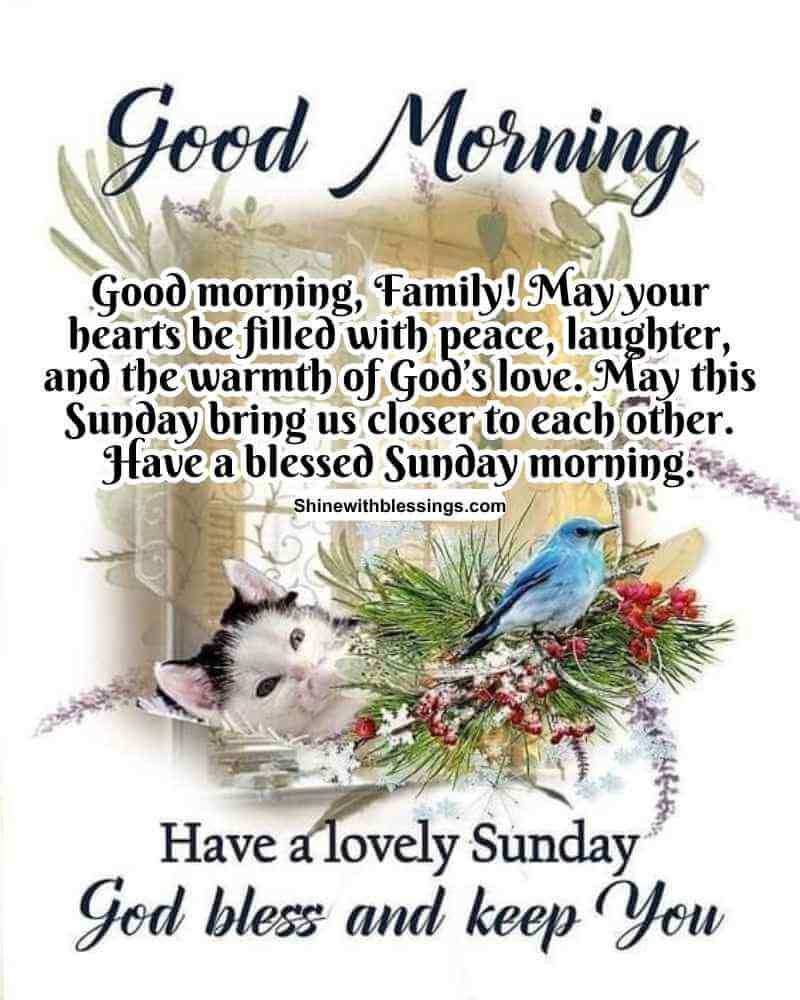 Sunday Morning Blessings for Family and Friends