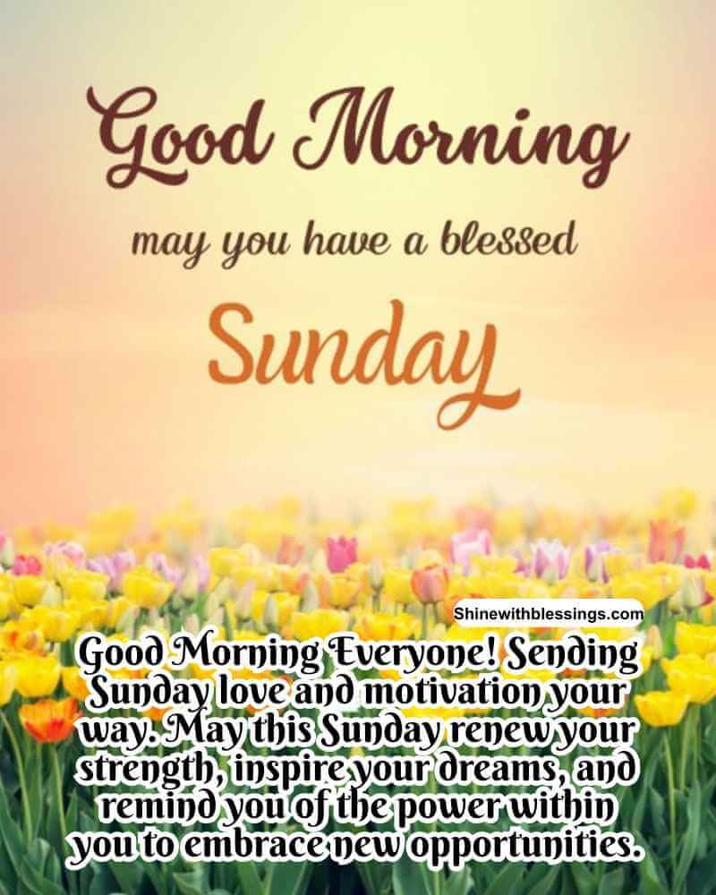 Inspirational Good Morning Sunday Blessings