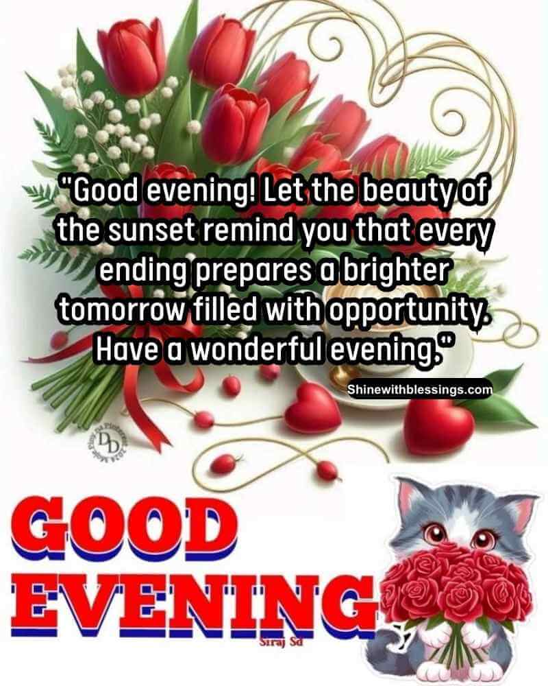 Short Good Evening Blessings Quotes