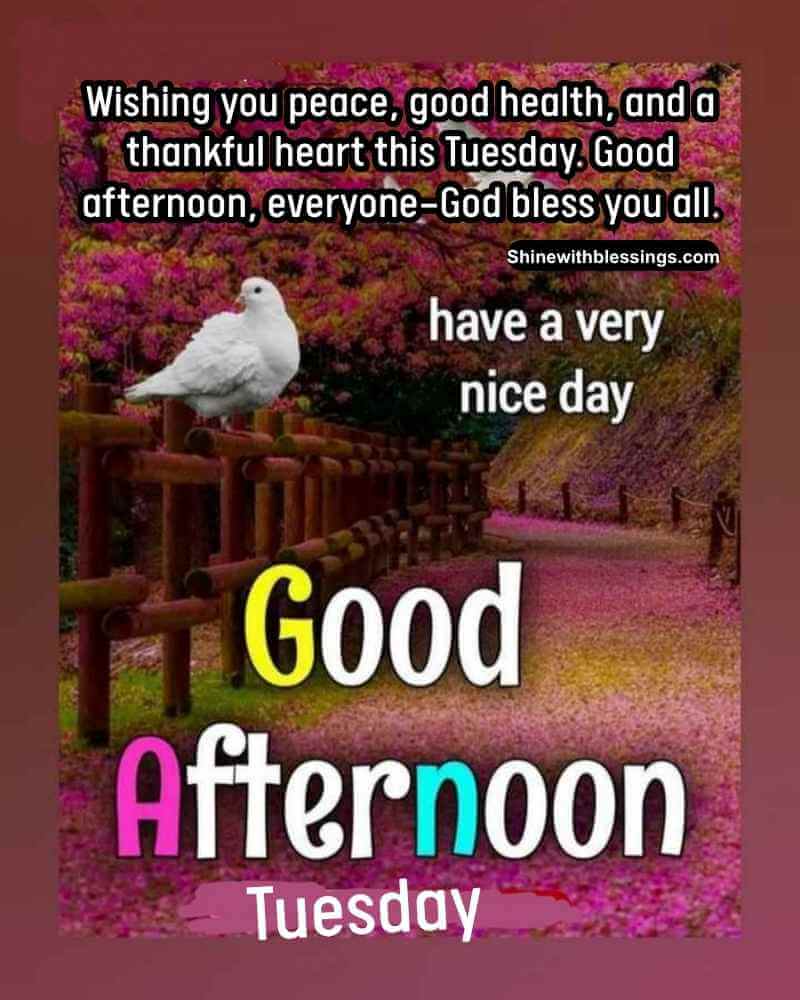 Tuesday afternoon blessings images