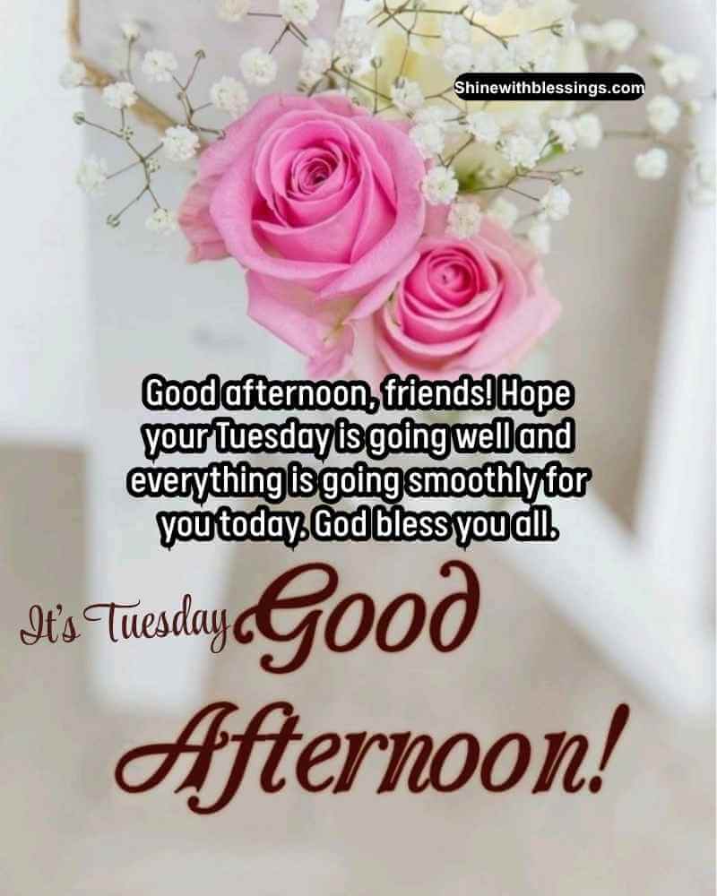 Good Afternoon Tuesday Wishes and Blessings for Friends