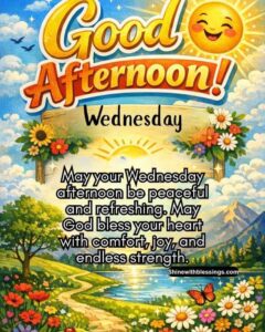 80+ Beautiful Wednesday Afternoon Blessings, Quotes and Prayers