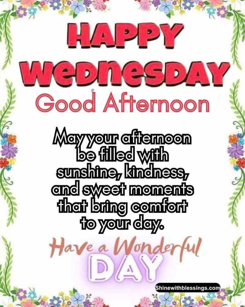 Cute Wednesday Afternoon Blessings Images
