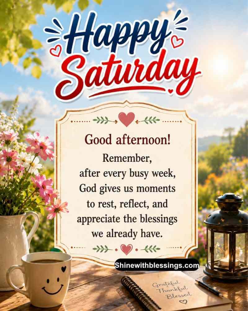 Saturday Afternoon Blessings Images and Quotes