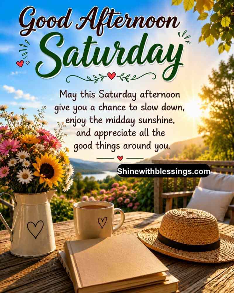 100+ Beautiful Saturday Afternoon Blessings, Images and Quotes